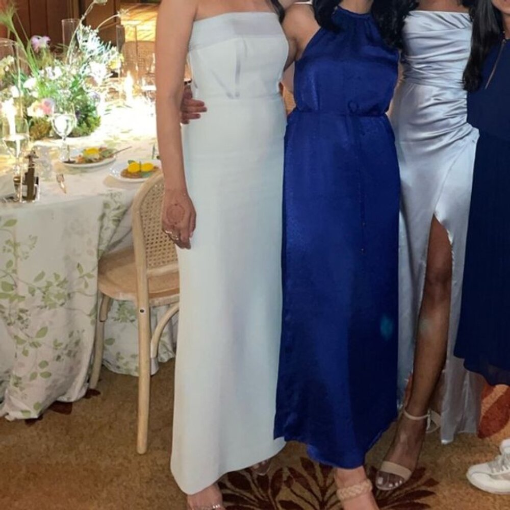 Balenciaga Blue Strapless Gown - Picture 3 of 9